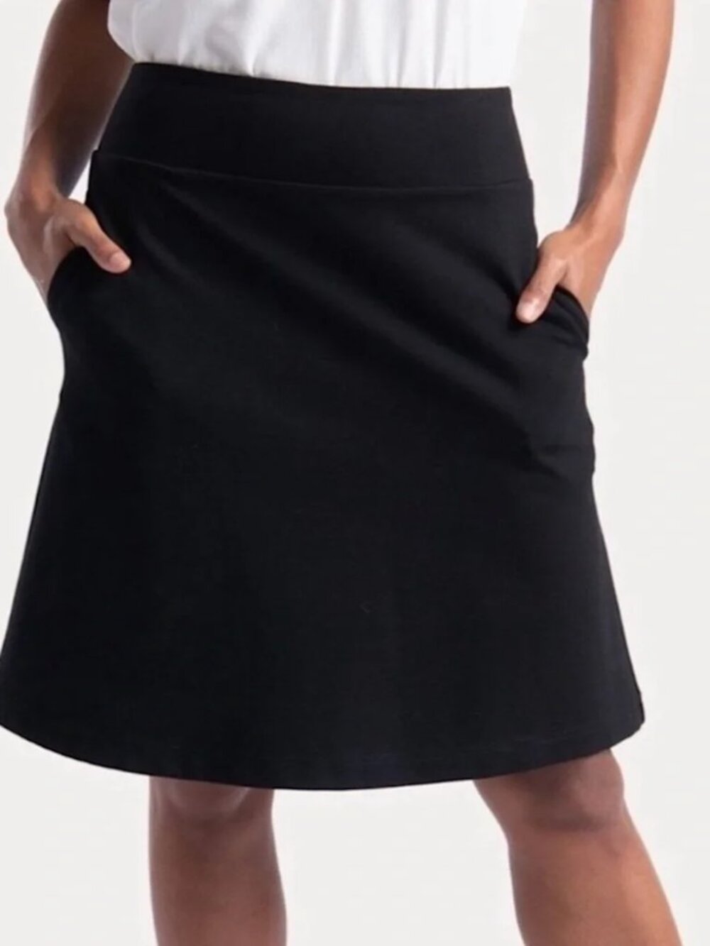 Betabrand Ponte Skort Shorts Skirt Black Medium
